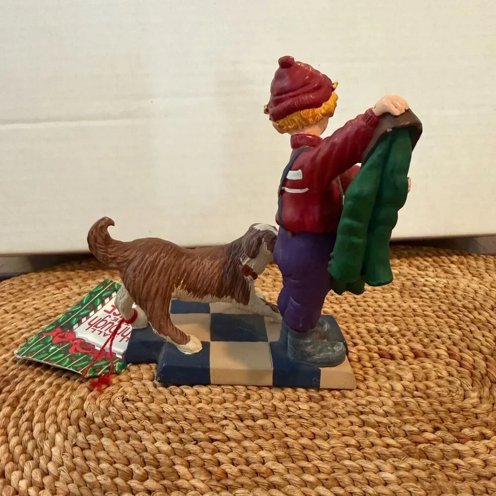 Dept 56 Nicholas Hanging Coat 9311-4 All Through The House Dog Figurine Retired